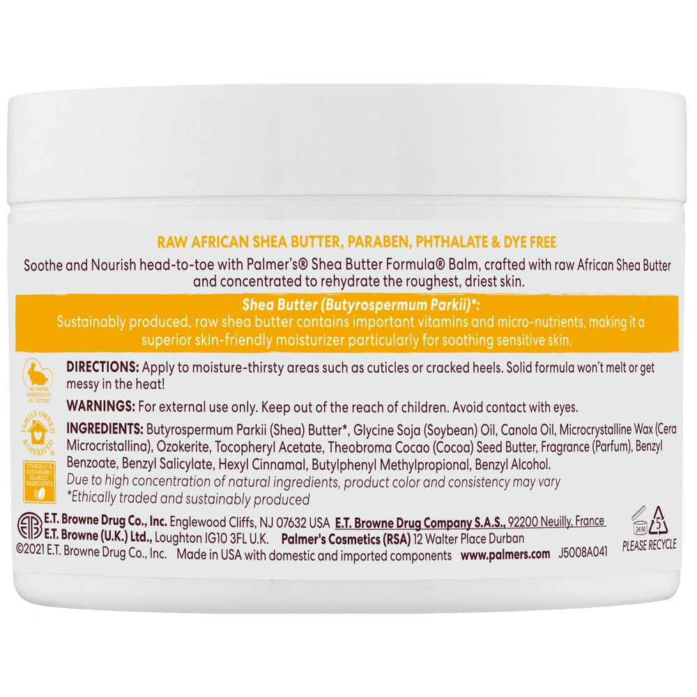 Palmer s Shea Butter Formula Raw Shea Nourishing Body Balm 7.25 oz (Pack of 6)