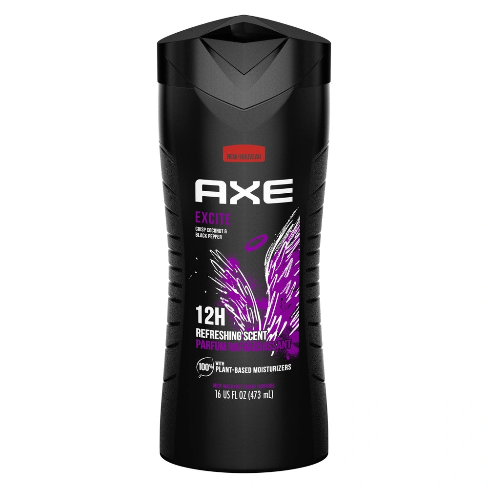 AXE Body Wash for Men Excite 16 OZ(Pack of 4)