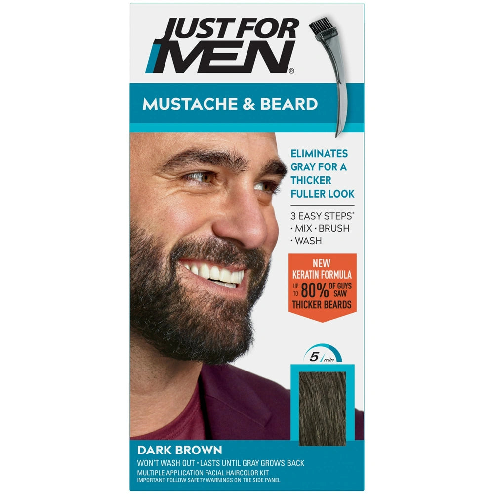 Just For Men Mustache & Beard Dark Brown M-46 (Pack of 12)