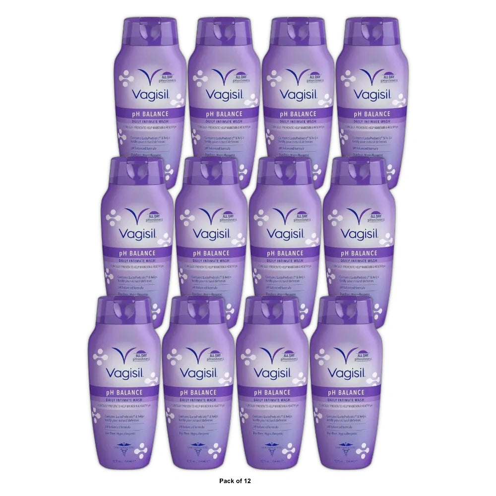 Vagisil PH Balance Daily Intimate Vaginal Feminine Wash 12 OZ (Pack of 12)