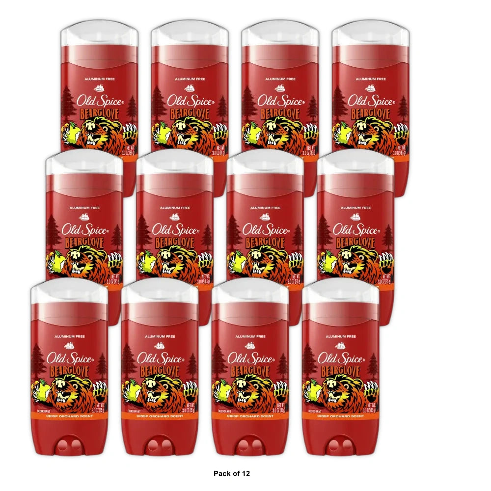 Old Spice Wild Collection Bearglove Men's Deodorant 3.0 oz (Pack of 12)
