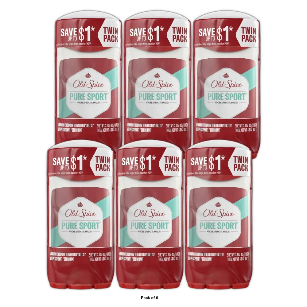 Old Spice High Endurance Antiperspirant & Deodorant for Men 6.6 oz (Pack of 6)