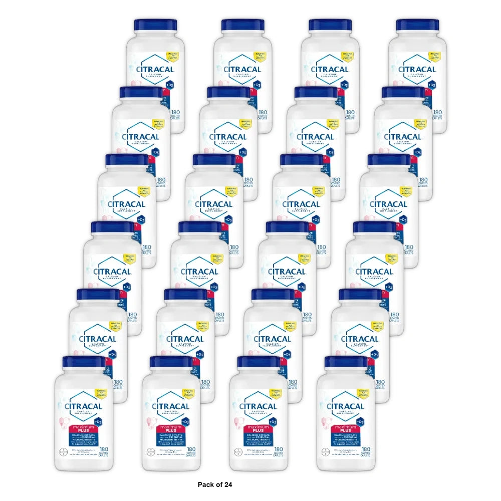 Citracal Maximum Plus Calcium Citrate With Vitamin D3 Caplets 180ct (Pack of 24)