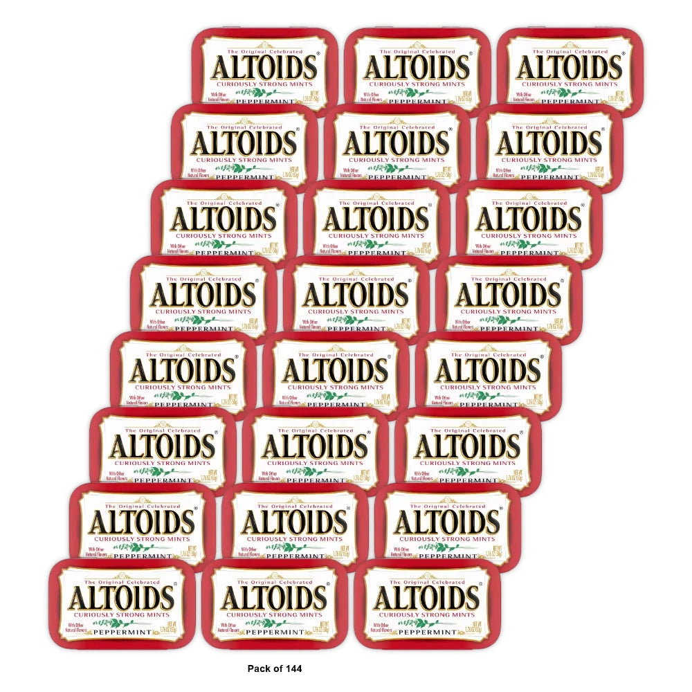 Altoids Peppermint Mint Tin, 1.76 Oz (Pack of 144)