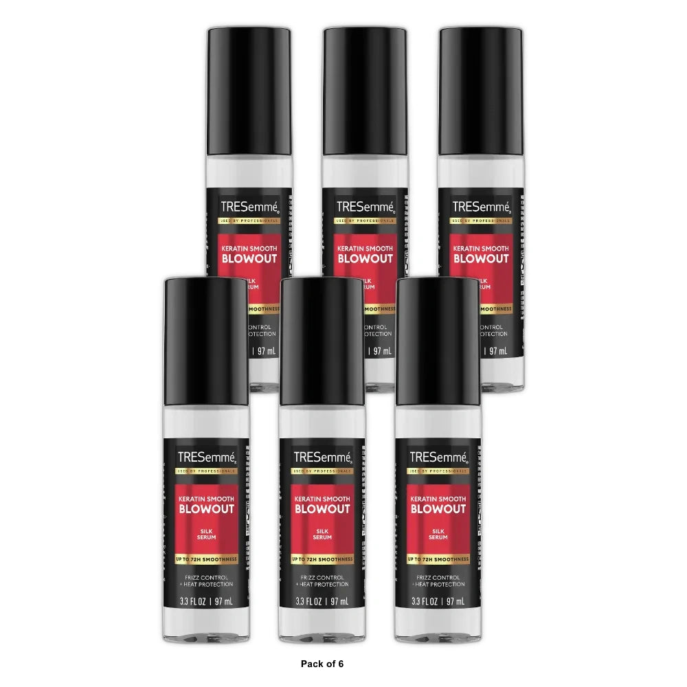 Tresemme Weightless Silk Serum for Intense Salon-Level Shine Keratin Smooth with 3.3 oz (Pack of 6)