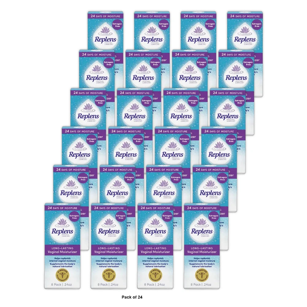 Replens Long Lasting Vaginal Moisturizer - 8 Applicators 0.24 Oz (Pack Of 24)