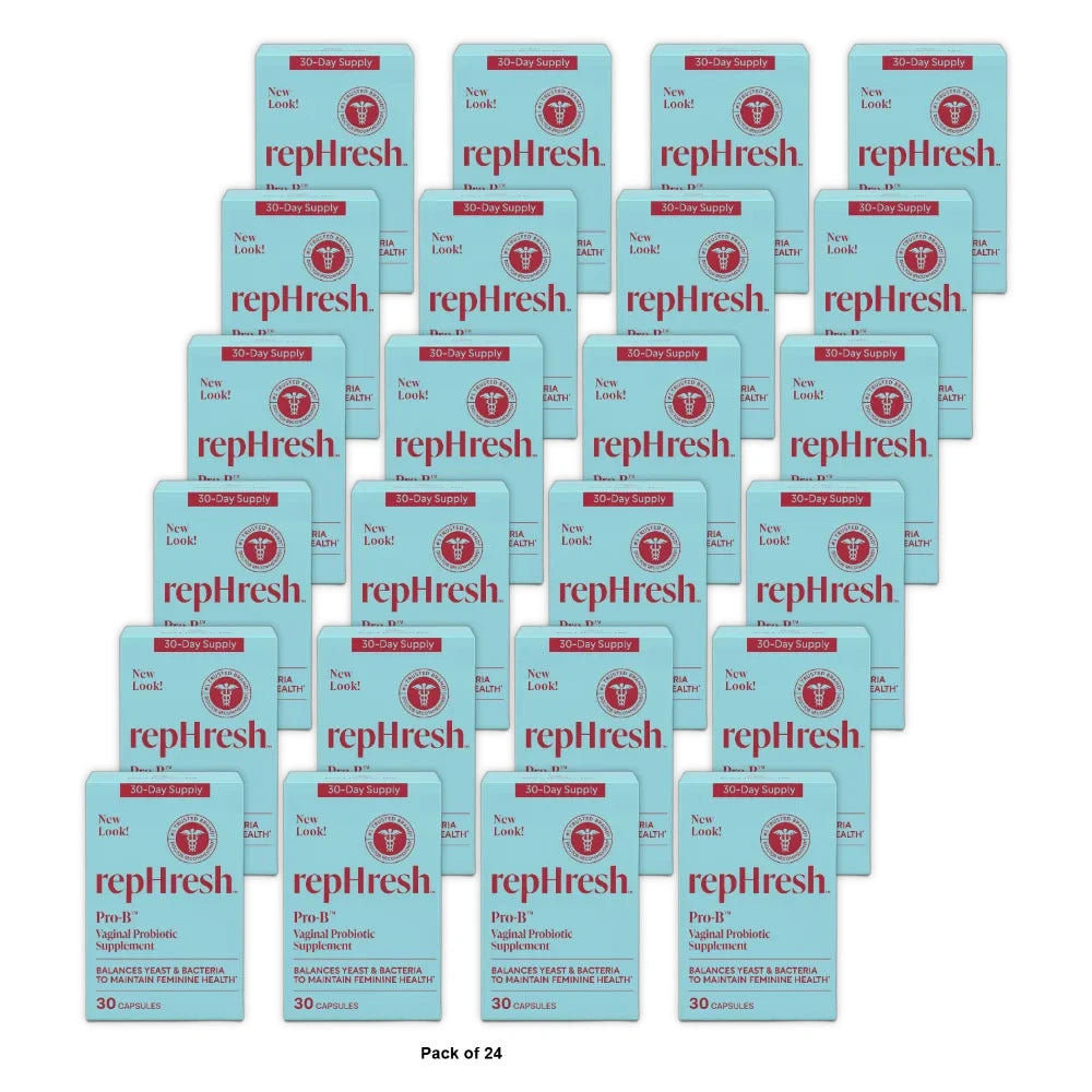 RepHresh Pro-B Probiotic Supplement Capsules for Women - 30ct (Pack of 24)