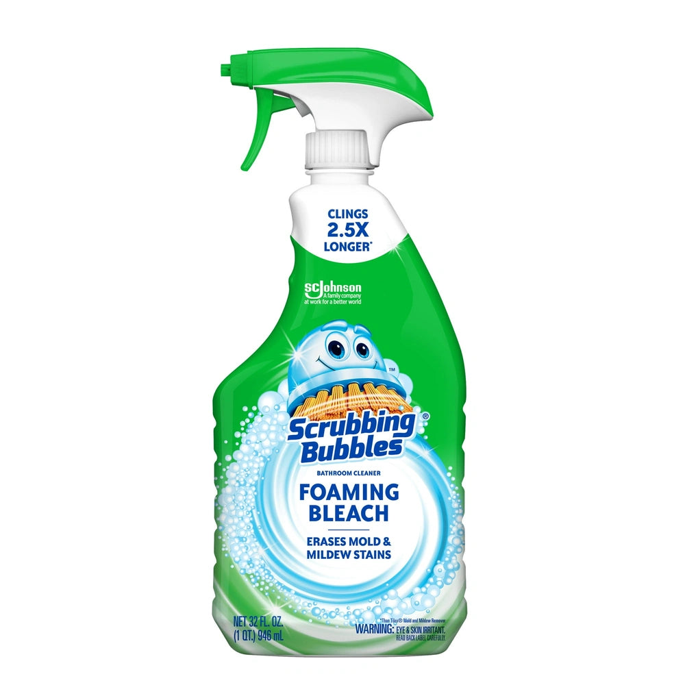 Scrubbing Bubbles Foaming Bleach Bathroom Cleaner Trigger Bottle Fresh Scent 32 oz (Pack of 8)