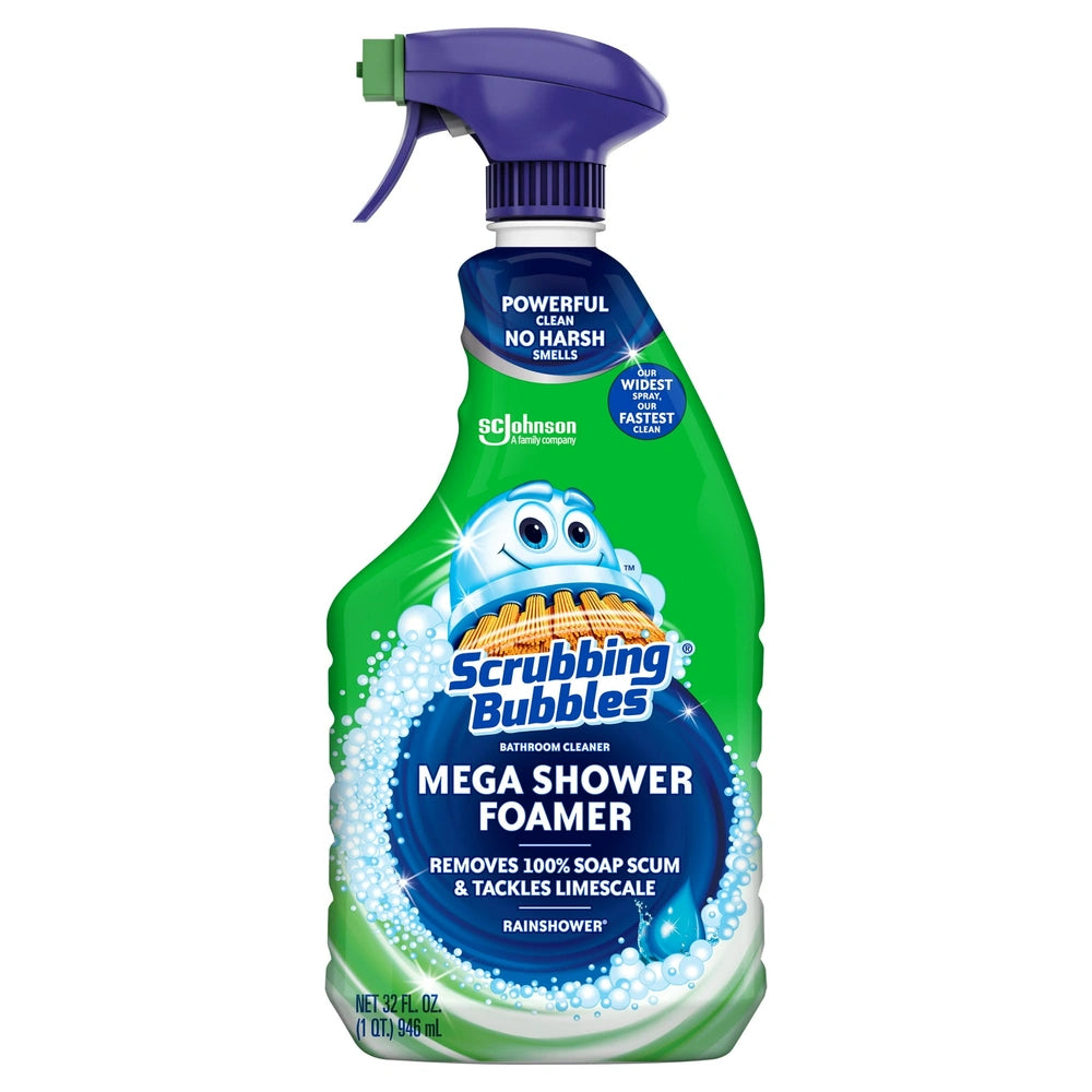 Scrubbing Bubbles Bathroom Mega Shower Foamer Spray Rainshower 32 fl oz (Pack of 8)