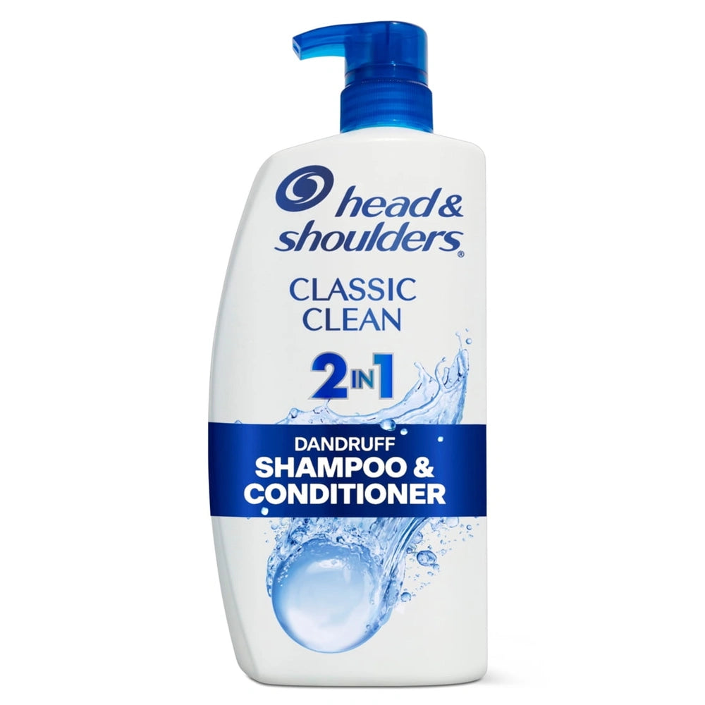 Head & Shoulders Classic Clean Anti-Dandruff 2-in-1 Paraben Free Shampoo and Con 28.2 oz (Pack of 4)