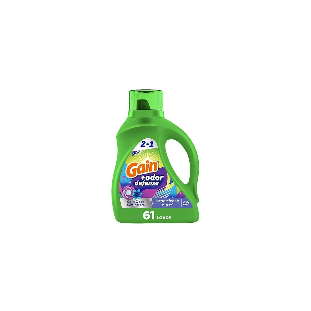 Gain +Odor Defense Liquid Laundry Detergent Super Fresh Blast Scent 88.0 fl oz (Pack of 4)