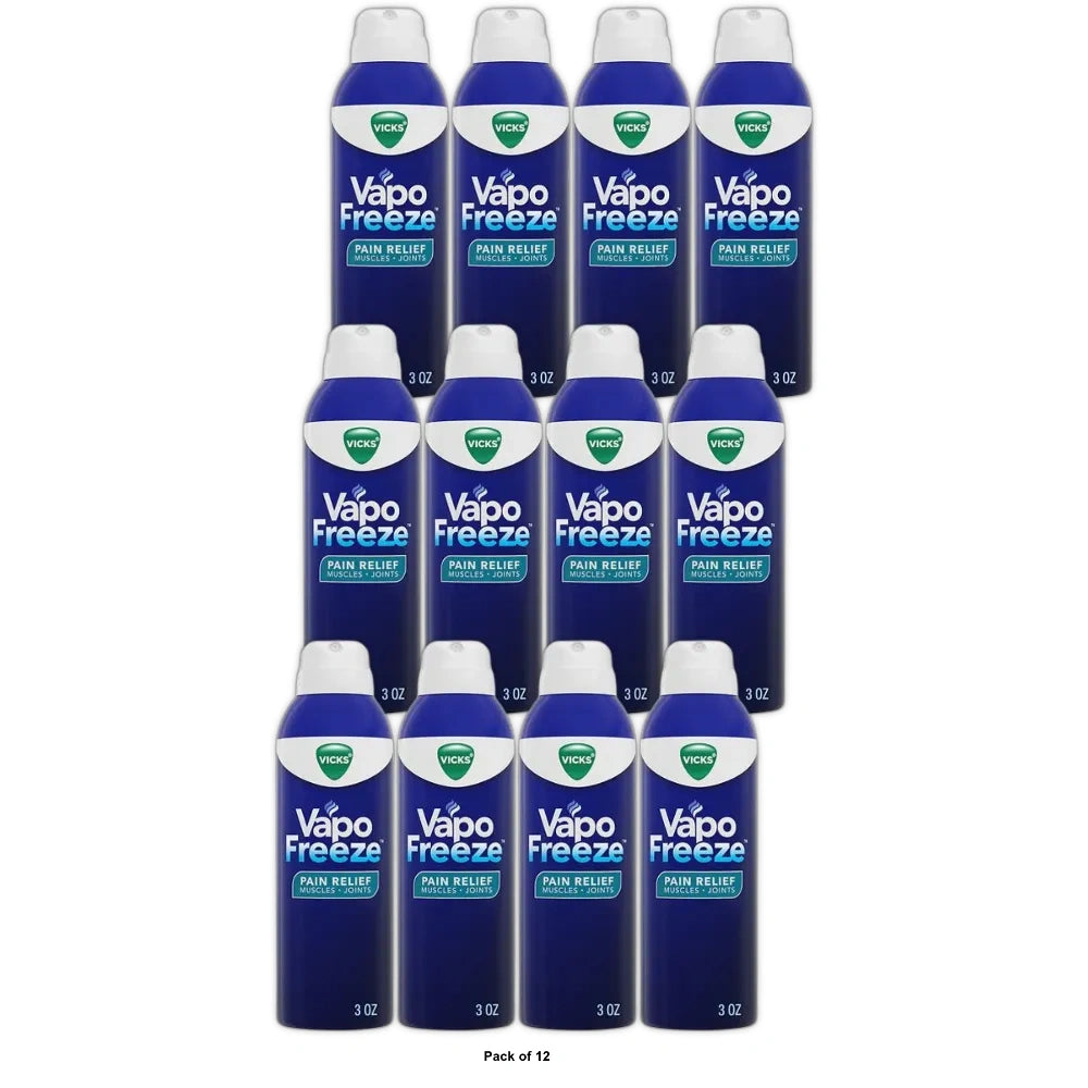 Vicks Vapo Freeze Pain Reliever Spray - 3 OZ (Pack of 12)