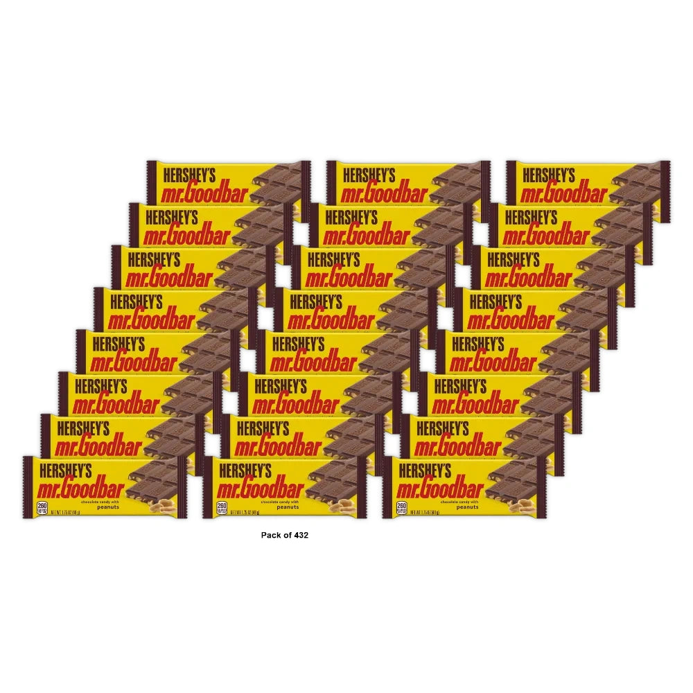 Hershey's Mr. Goodbar Chocolate with Peanuts Full Size Candy Bar - 1.75 Oz (Pack of 432)