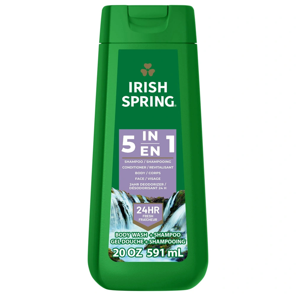Irish Spring 5 in 1 Body Wash for Men Men s Body Wash All Skin Types 20 fl oz (Pack of 4)