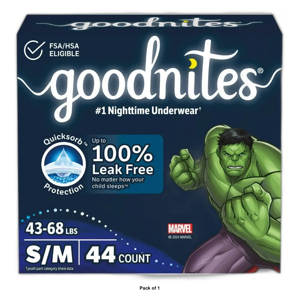Goodnites Boys' Nighttime Underwear - S/M (Pack of 1)