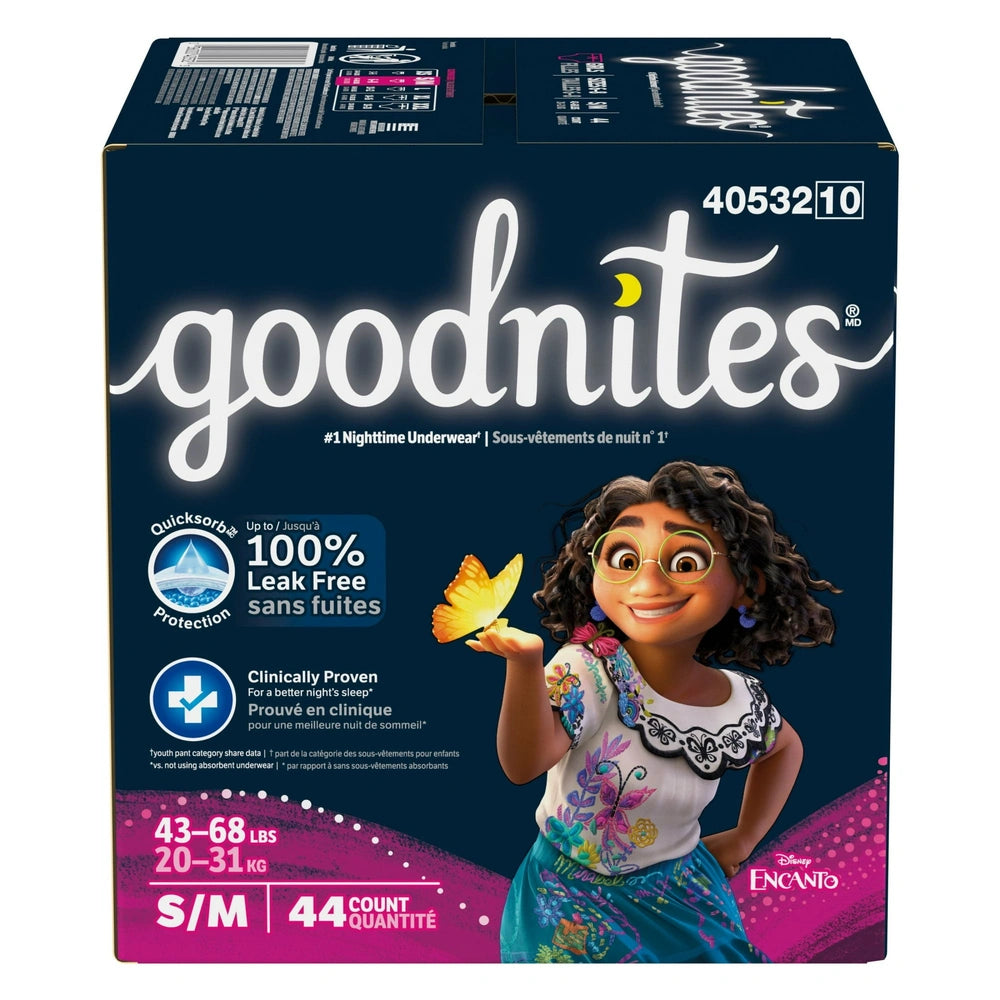 Goodnites Girls' Nighttime Underwear - S/M (Pack of 1)