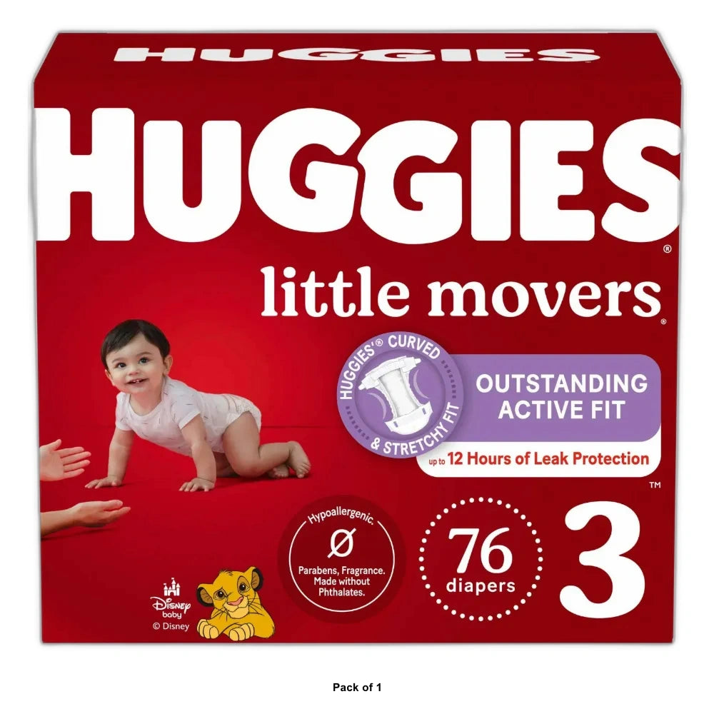 Huggies Little Movers Baby Disposable Diapers - Size 3 (Pack of 1)
