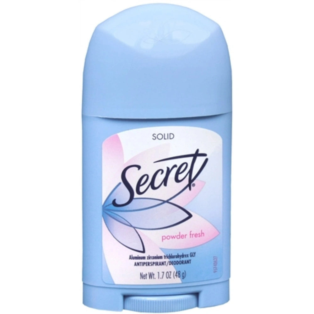 Secret Solid Antiperspirant and Deodorant Shower Powder Fresh 1.7 OZ (Pack of 12)