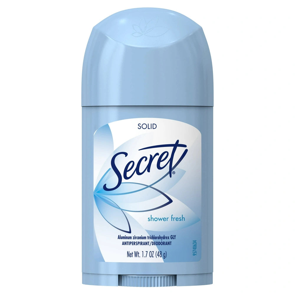 Secret Shower Fresh Wide Solid Antiperspirant and Deodorant 1.7 OZ (Pack of 12)