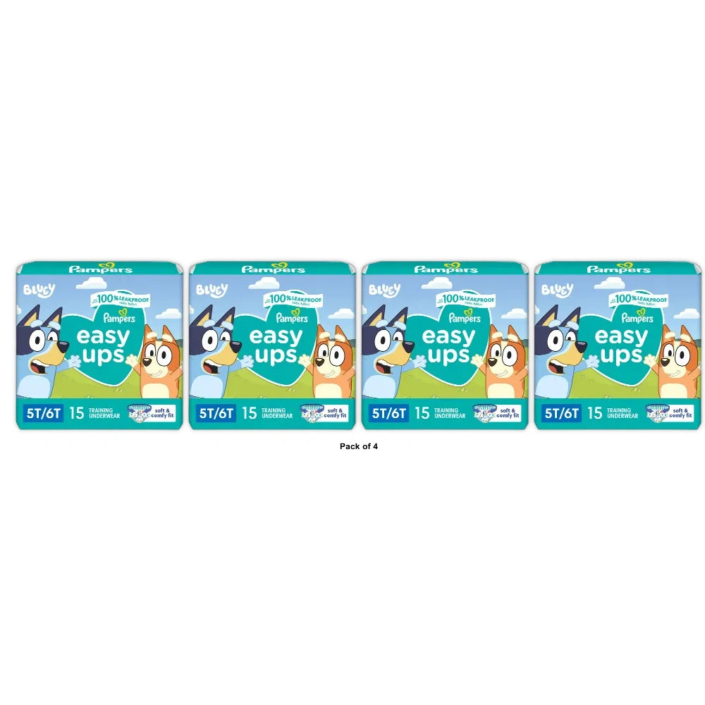 Pampers Easy Ups PJ Masks Training Pants Boys Size 5T/6T (Pack of 4)