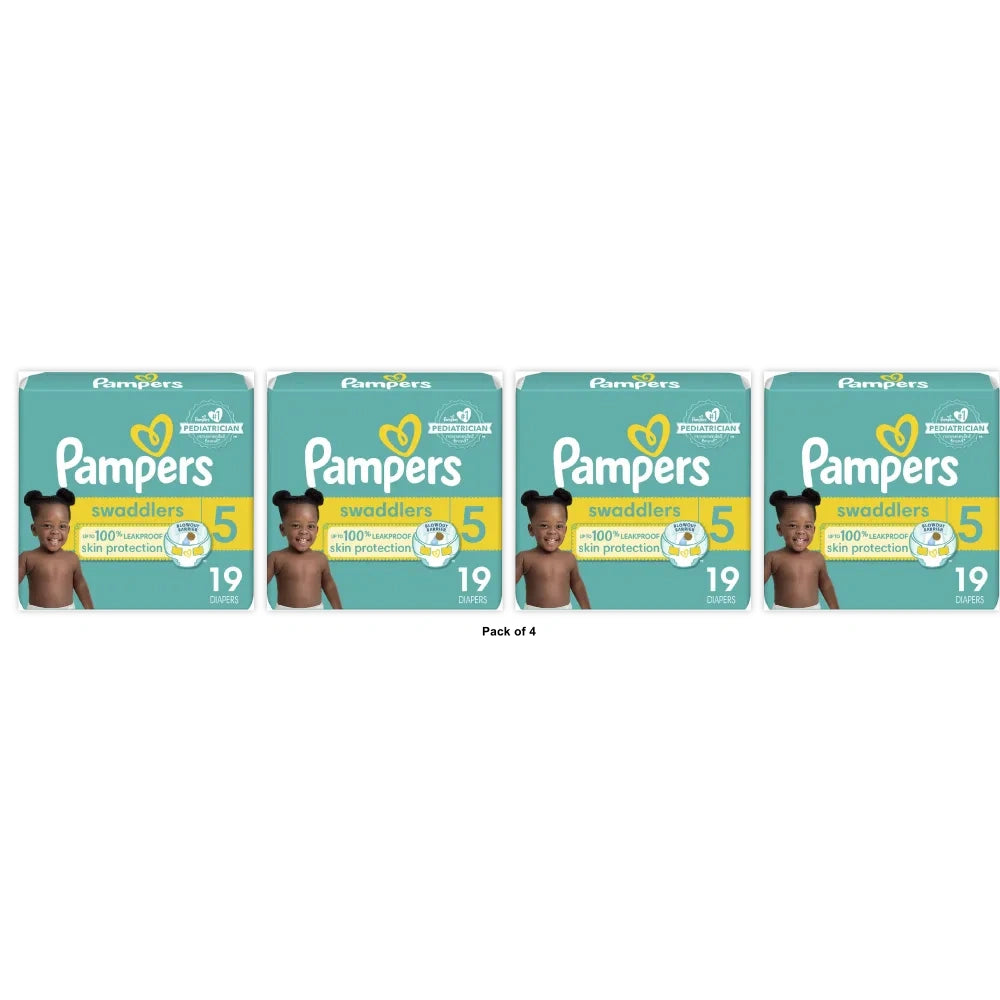 Pampers Swaddlers Diapers Size 5 (Pack of 4)