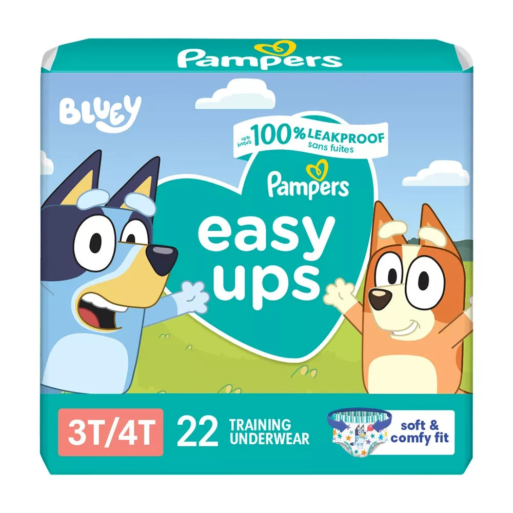 Pampers Easy Ups Bluey Training Underwear - Size 3T-4T - (Pack of 4)