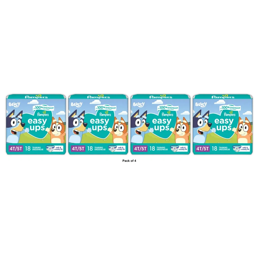 Pampers Easy Ups Bluey Training Underwear - Size 4T-5T - (Pack of 4)