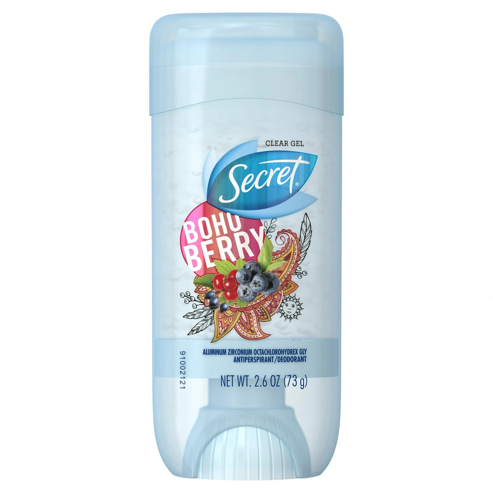 Secret Fresh Antiperspirant Deodorant Clear Gel Berry 2.6 OZ (Pack of 12)