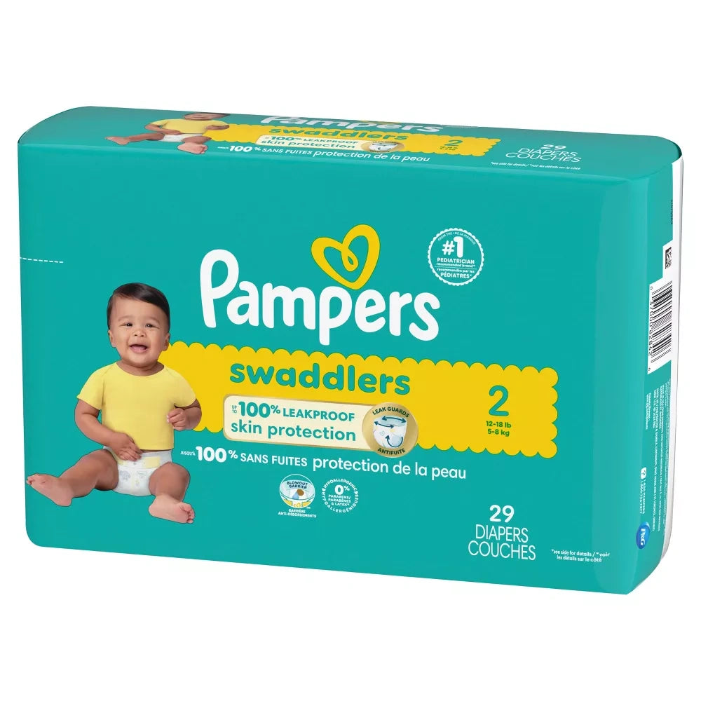 Pampers Swaddlers Sensitive Disposable Diapers - Size 2 (Pack of 4)