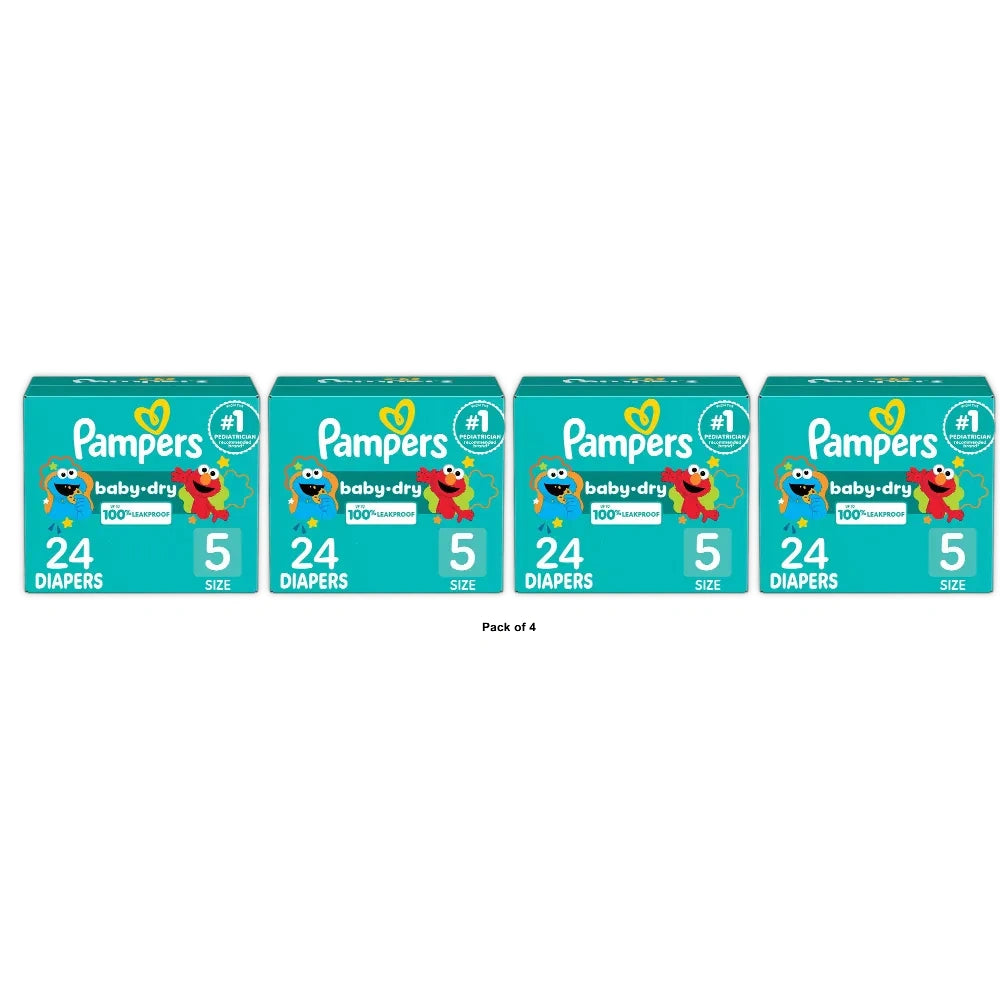 Pampers Baby Dry Diapers Size 5 (Pack of 4)
