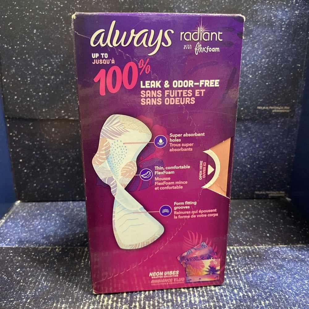Always Radiant Regular Absorbency Pads with Wings - Scented - Size 1 - (Pack of 6)
