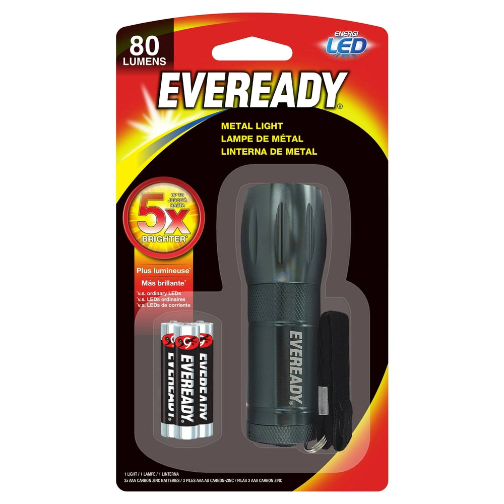Eveready Compact Metal LED Flashlight (Pack of 6)