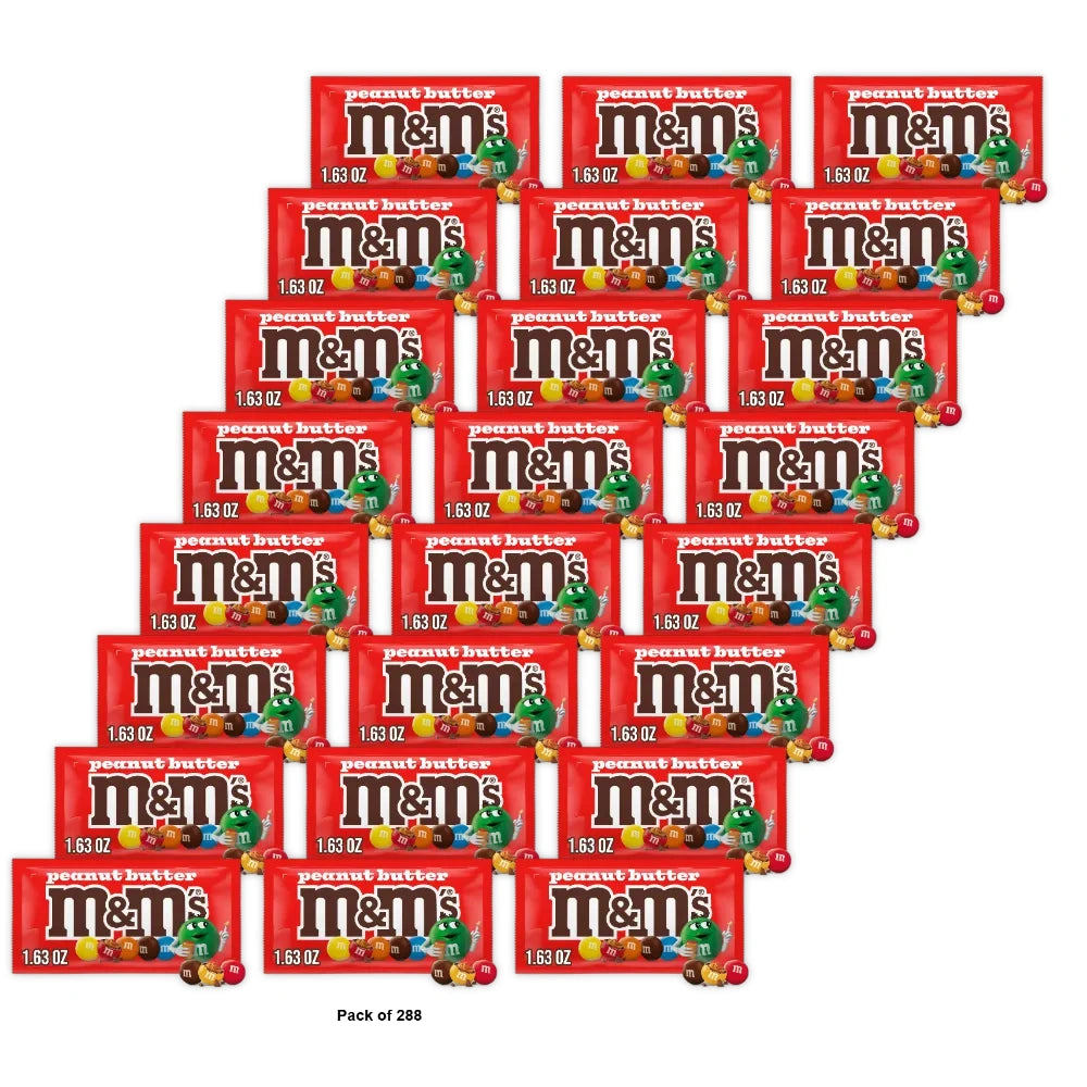 M&M's - Chocolate Candies - Peanut Butter 1.63 Oz (Pack of 288)