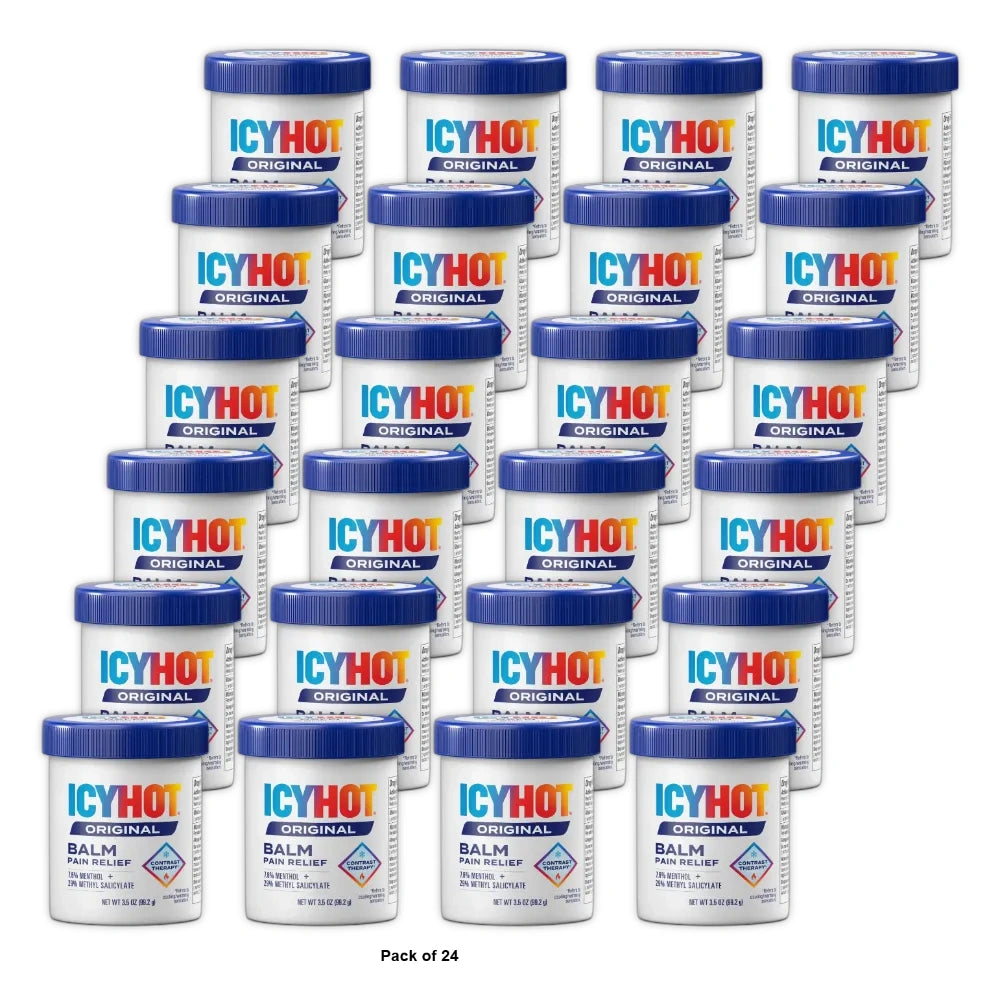 Icy Hot Original Muscle & Joint Pain Relief Balm with Menthol 3.5 Oz (Pack of 24)