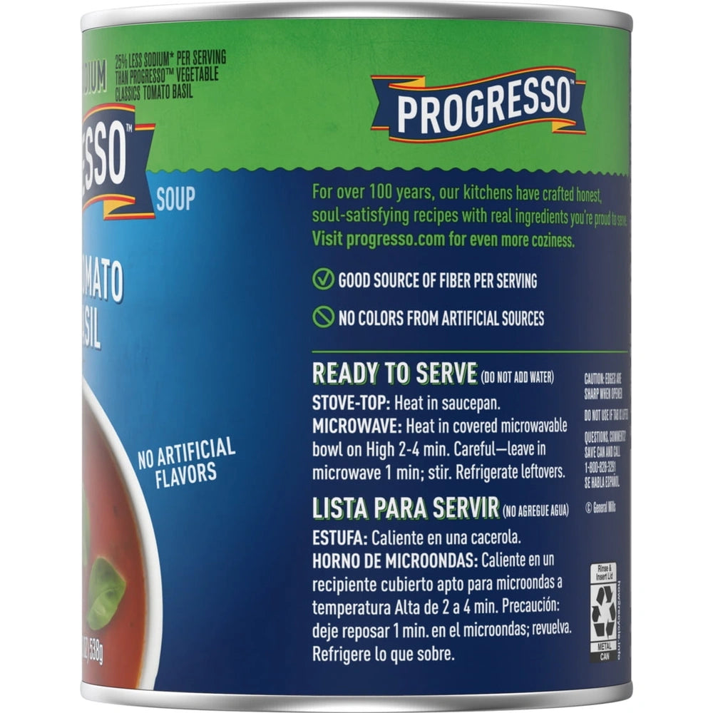 Progresso Heart Healthy Soup, Creamy Tomato Basil, 19 OZ (Pack of 12)
