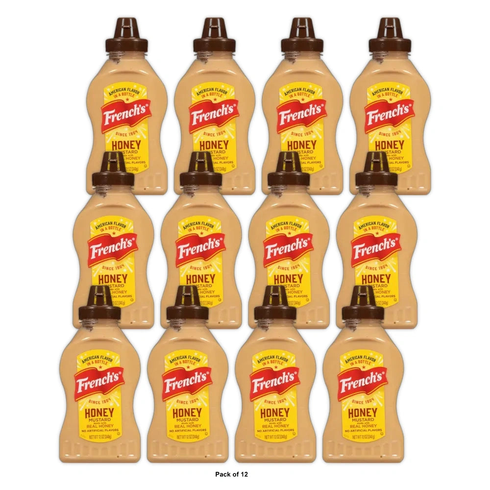 French s No Artificial Flavors Honey Mustard Bottle12 OZ (Pack of 12)