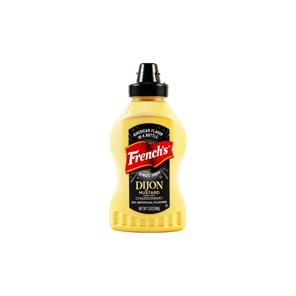 French s No Artificial Flavors Gluten Free Chardonnay Dijon Mustard Squeeze Bott 12 OZ (Pack of 12)