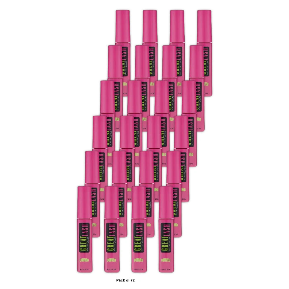Maybelline New York Great Lash Mascara, Very Black 101, 0.43 fl Oz (Pack of 72)