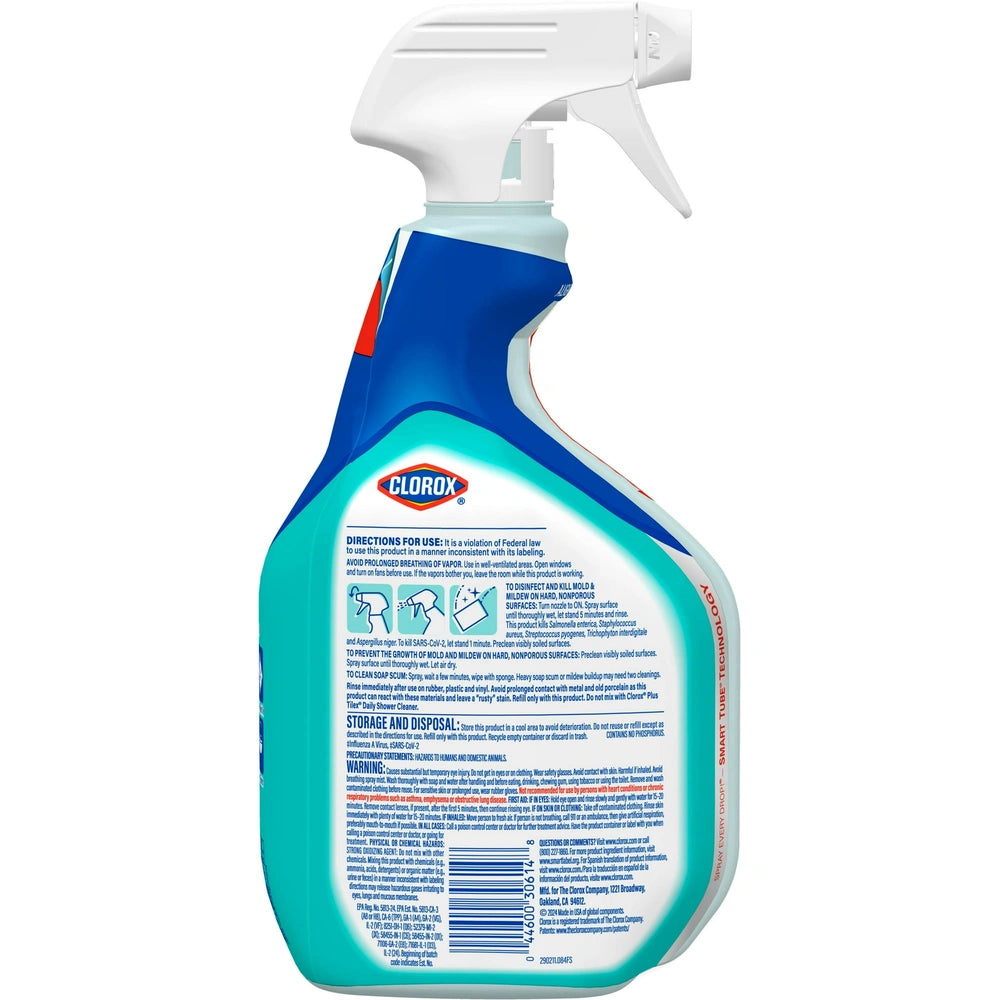Clorox Bleach Foamer Bathroom and Shower Cleaner Spray Ocean Mist 30 fl Oz (Pack of 9)