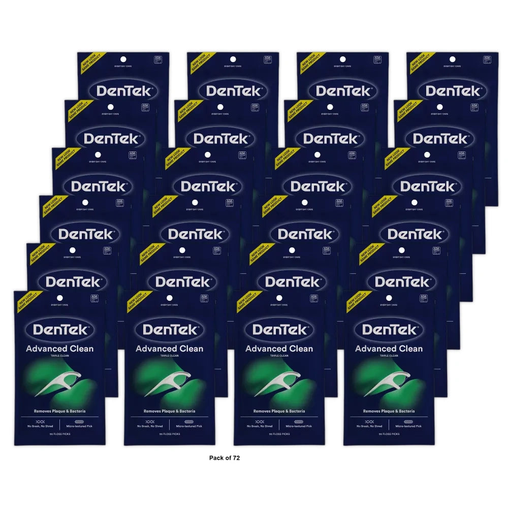 Dentek Triple Clean Eco-Friendly 90 Picks 1.6 Oz (Pack of 72)