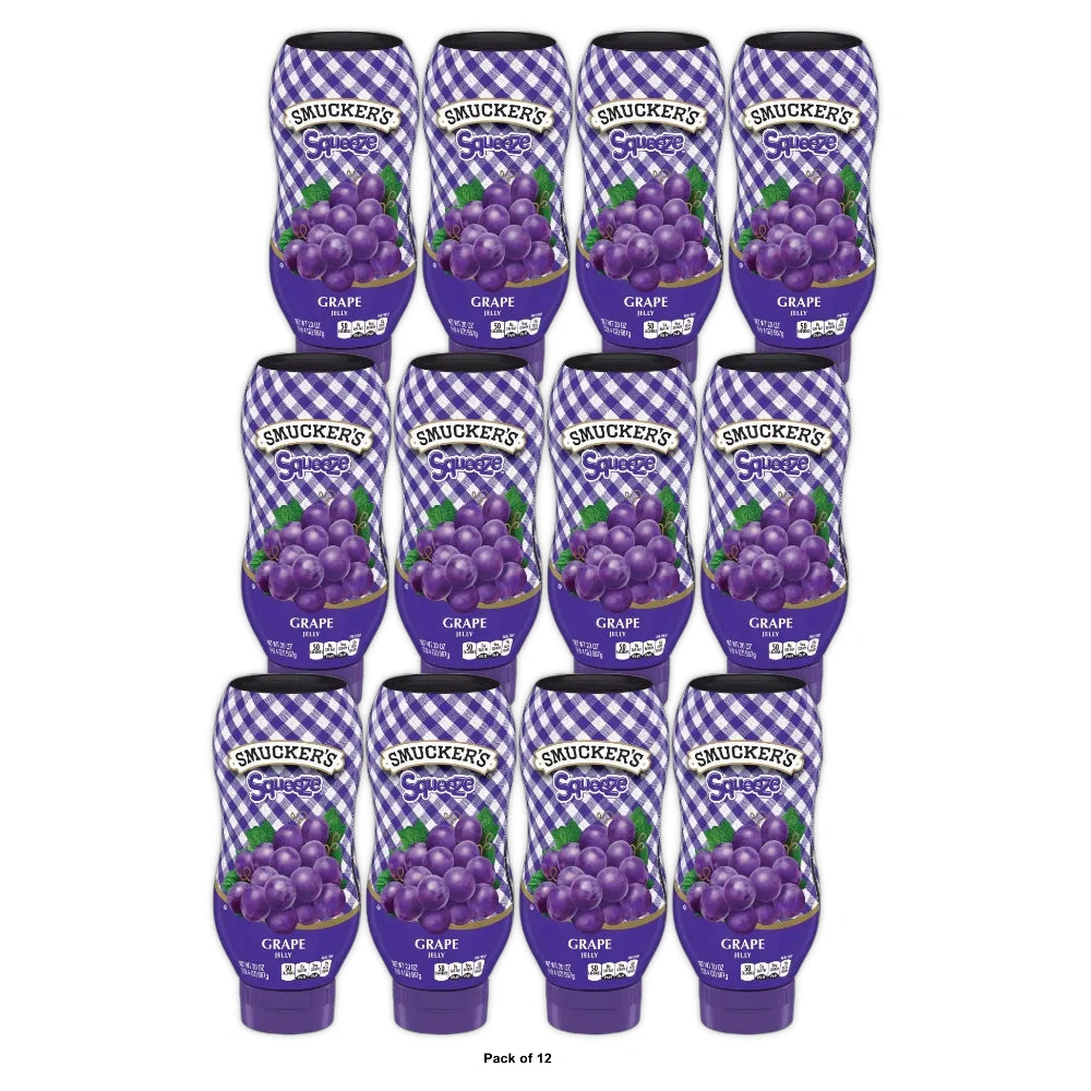 Smucker's Squeeze Grape Jelly, 20 OZ (Pack of 12)