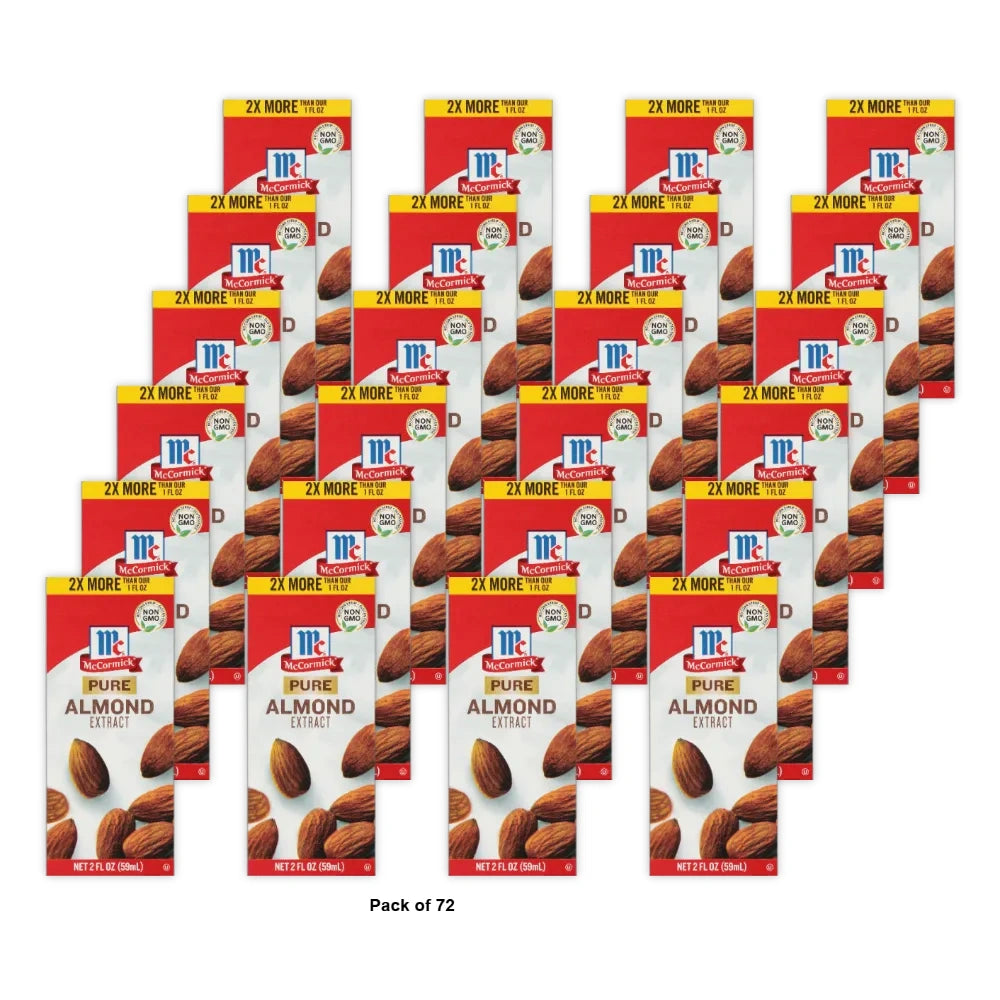 McCormick 2 Pure Almond Extract 2Oz (Pack of 72)