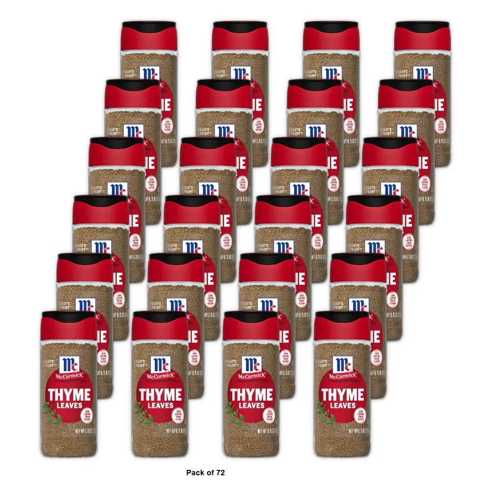 McCormick Whole Thyme Leaves Bottle 0.75 Oz (Pack of 72)