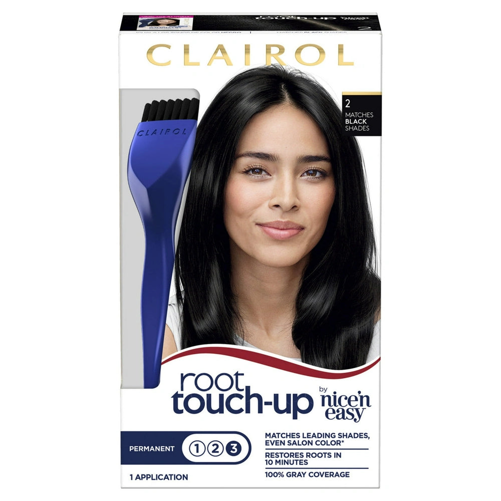 Clairol Root Touch-Up Permanent Hair Color - 2 Black Hair Dye Kit (Pack of 12)