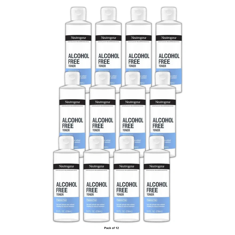 Neutrogena Alcohol-Free Gentle Daily Facial Toner - Fragrance Free 8 fl oz (Pack of 12)
