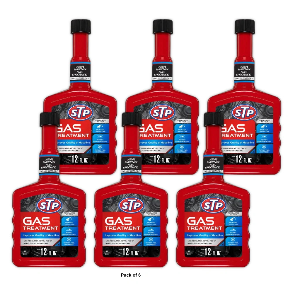 STP Gas Treatment For Any Gasoline Engine - 12 FL OZ (Pack of 6)