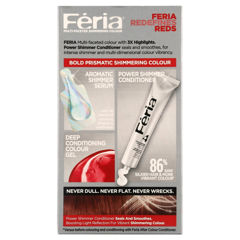 L'Oreal Paris Feria Shimmering Permanent Hair Color, 56 Brilliant Bordeaux (Auburn Brown) (Pack of 12)