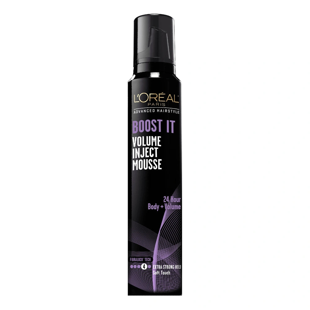 L Oreal Paris Advanced Hairstyle Boost It 24 Hour Body + Volume Hair Styling Mousse 8.3 Oz (Pack of 6)
