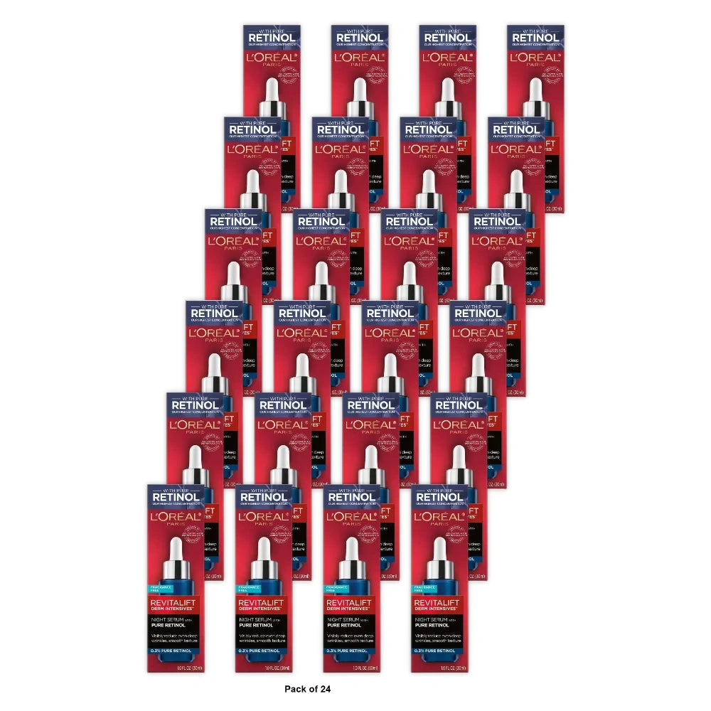 L'Oreal Paris Revitalift Derm Intensives Retinol Night Serum - 1 fl Oz (Pack of 24)