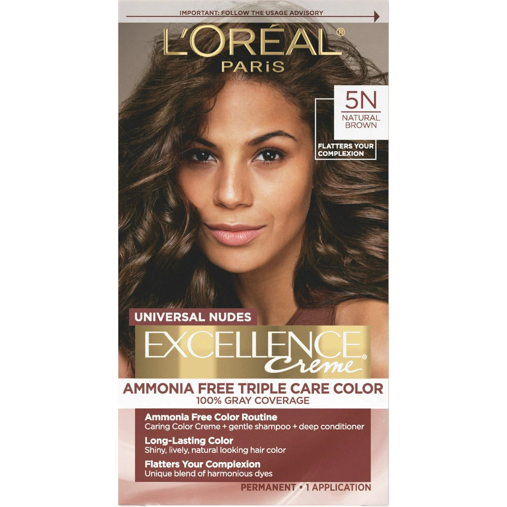 L'Oreal Paris Excellence Universal Nudes Ammonia Free Permanent Hair Color - 5N (Pack of 12)